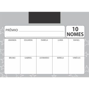 Cartela de Rifa C/10 Nomes Pct.c/50 Cartelas - Imagem 1