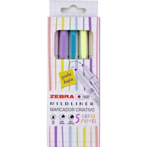 Caneta Marca Texto Mildliner 5 Cores Pastel - Imagem 1