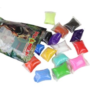 Massa para Modelar Criativa Pula e Molda 150G Dino 15CORES - Imagem 3