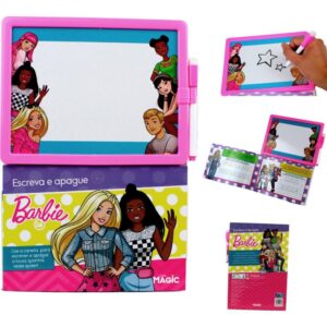 Livro Brinquedo Ilustrado Lousa Escreve e Apaga Barbie - Imagem 1