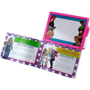 Livro Brinquedo Ilustrado Lousa Escreve e Apaga Barbie - Imagem 2