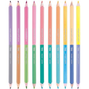 Lapis de Cor Triangular Mega Tons Pastel Bicolor 20COR - Imagem 2