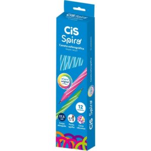 Caneta Esferografica Cis Spiro 0,7MM Azul Claro - Imagem 1