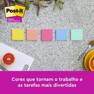Bloco de Recado Post-It 76MMX76MM Alegria 90FLS. - Imagem 3