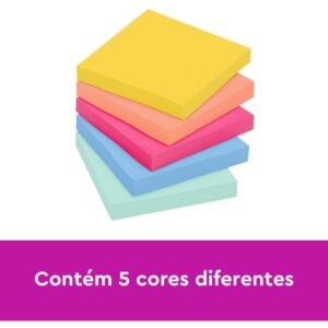 Bloco de Recado Post-It 76MMX76MM Alegria 90FLS. - Imagem 5