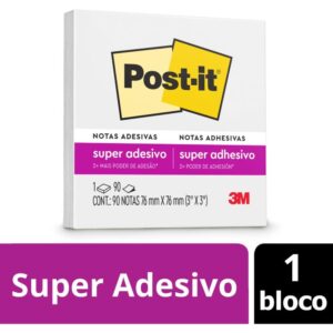 Bloco de Recado Post-It 76MMX76MM Branco Neve 90FLS - Imagem 2