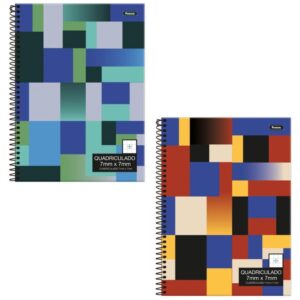 Caderno Quadriculado Univers. 7X7MM 80FLS. Espiral Cd - Imagem 1