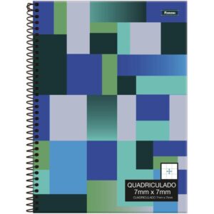 Caderno Quadriculado Univers. 7X7MM 80FLS. Espiral Cd - Imagem 2