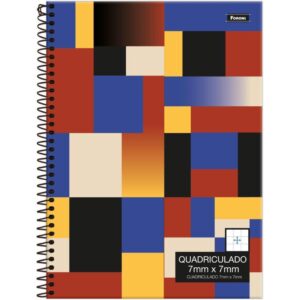 Caderno Quadriculado Univers. 7X7MM 80FLS. Espiral Cd - Imagem 3
