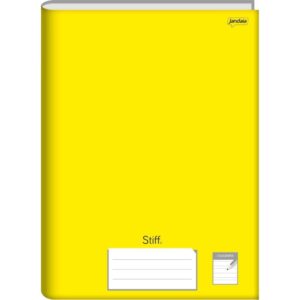 Caderno Caligrafia Capa Dura Stiff 96FLS. Amarelo - Imagem 1