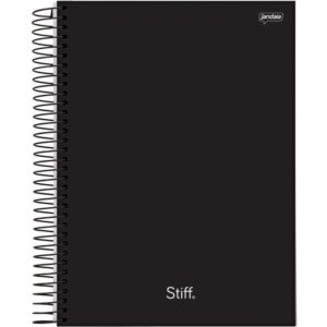 Caderno 10X1 Capa Dura Stiff Slim 160FLS. Preto - Imagem 1