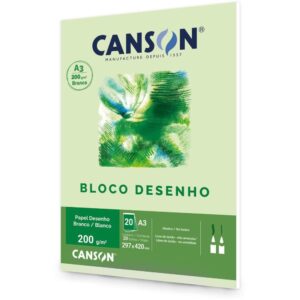 Bloco para Educacao Artistica Branco A3 200G 20FLS Artístico - Imagem 2