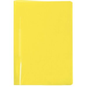 Pasta Grampo Trilho Plastica Oficio Amarela - Imagem 1