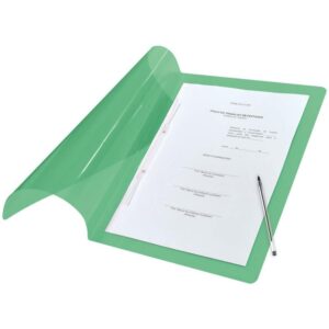 Pasta Grampo Trilho Plastica Oficio Verde - Imagem 2