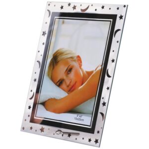 Porta Retrato Vidro Estrela Lua Vg 15X20CM. - Imagem 1