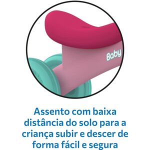 Bicicleta Infantil Baby Bike Equilibrio Rosa - Imagem 5