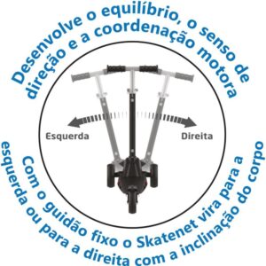 Patinete Skatenet Max LED Preto - Imagem 9