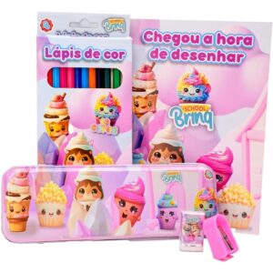Kit Escolar Doces/Unicornio Colorir C/Est. - Imagem 2