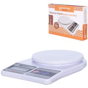 Balanca de Cozinha Digital ate 10KG Branca - Imagem 1