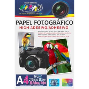 Papel Fotografico Inkjet A4 High Glossy Ades.brilho 80G - Imagem 1