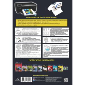 Papel Transfer Inkjet Tecidos Claros 150G A4 - Imagem 2