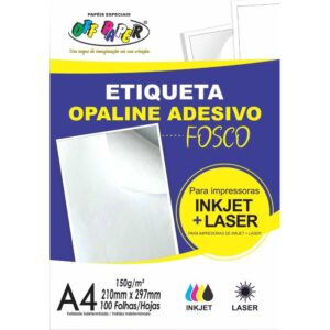 Etiqueta A4 Opaline Adesivo Branca Fosco - Imagem 1