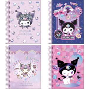 Caderno 10X1 Capa Dura Kuromi 160FLS. I.a - Imagem 1