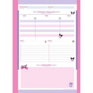 Caderno 10X1 Capa Dura Kuromi 160FLS. I.a - Imagem 6