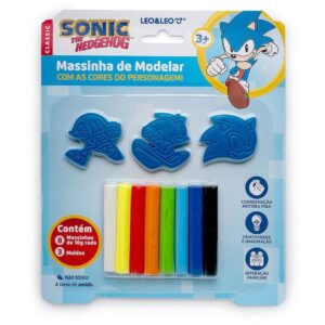 Massa para Modelar Criativa Sonic + 3 Moldes - Imagem 1