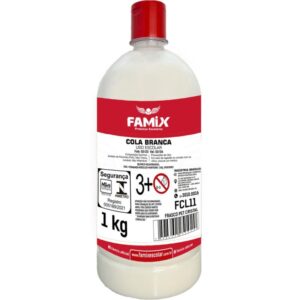Cola Escolar Famix Branca 1KG - Imagem 1
