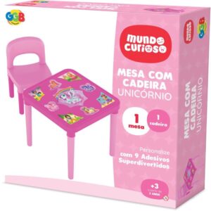 Mesinha/Cadeira Unicornio Mesa+cadeira C/Adesi - Imagem 3