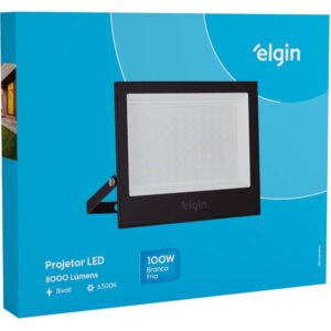 Refletor de LED Projetor LED 100W 6500K Preto - Imagem 2