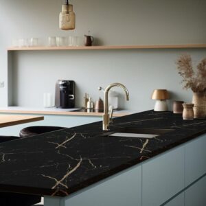 Contact Decorado 45CMX10M Nero Marquina Brilho - Imagem 2