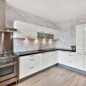Contact Decorado 45CMX10M Calacatta Crema Brilho - Imagem 2