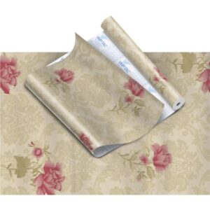 Plastico Adesivo 45CMX10M Floral Rosa - Imagem 1