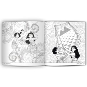 Livro Infantil Colorir Arte e Cor Moana 2 27X27CM 36P - Imagem 4