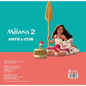 Livro Infantil Colorir Arte e Cor Moana 2 27X27CM 36P - Imagem 5