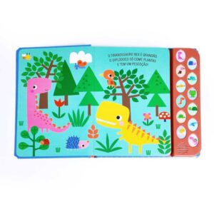Livro Sonoro Dinossauros 12 Sons 21X21CM - Imagem 2