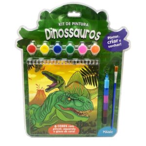 Livro Aquarela Dinossauros C/Guache e Giz - Imagem 1