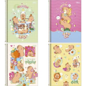 Caderno 01X1 Capa Dura Capivara Capyclub 80FLS. - Imagem 1