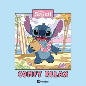 Livro de Colorir Stitch Comfy Relax 24P 21X21CM - Imagem 1
