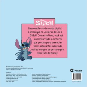 Livro de Colorir Stitch Comfy Relax 24P 21X21CM - Imagem 2