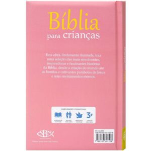 Livro Infantil Ilustrado Biblia Infantil Cd Rosa 112PG - Imagem 3