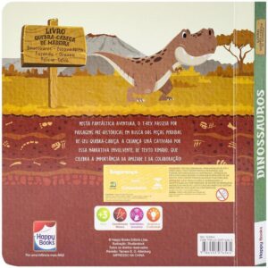 Livro Quebra-Cabeca Madeira Dinossauro 20,5X20,5CM - Imagem 3
