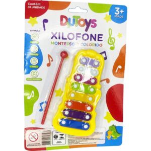 Instrumento Musical Xilofone Montessori Colorido - Imagem 1