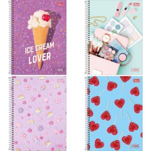 Caderno 01X1 Capa Dura Vibe 80FLS. Feminino - Imagem 1