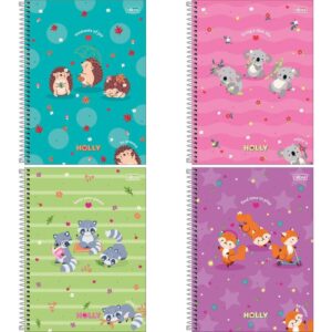 Caderno 01X1 Capa Dura Holly 80FLS. - Imagem 1