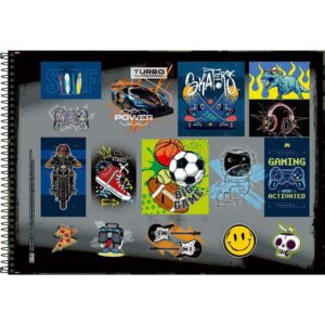 Caderno Desenho Univ Capa Dura Strong 80FLS. Espiral - Imagem 2