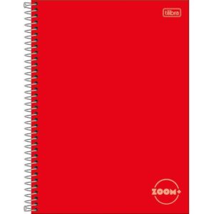 Caderno 01X1 Capa Dura Zoom+ 96FLS. Vermelho - Imagem 1
