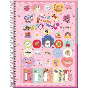 Caderno 10X1 Capa Dura Flip+ 200FLS. Feminino - Imagem 2